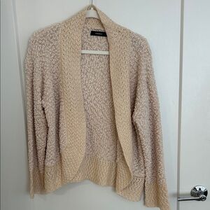 Chic Cream Open-Front Cardigan